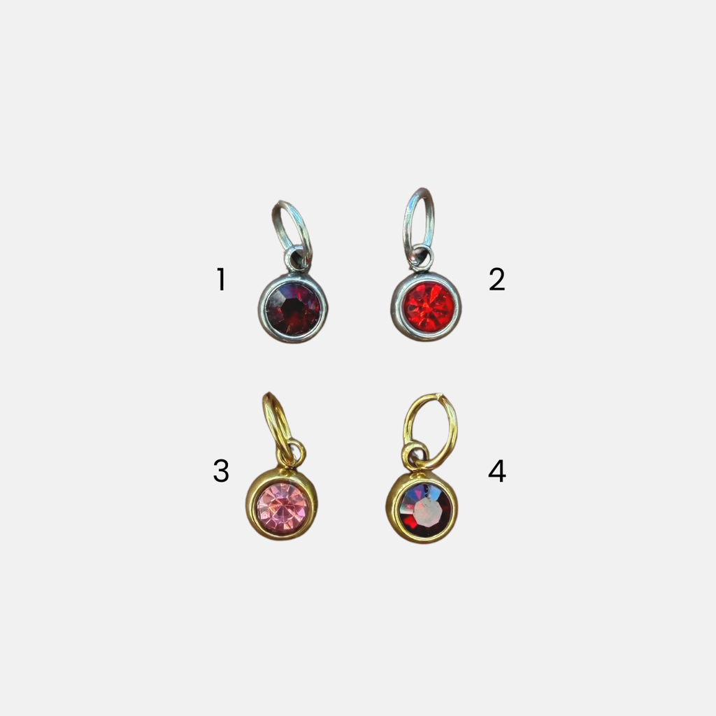 ROUND ZIRCON CHARM
