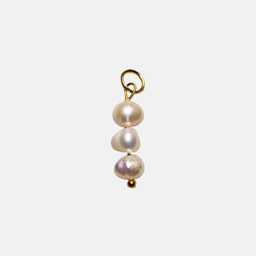 STACKED PEARLS CHARM