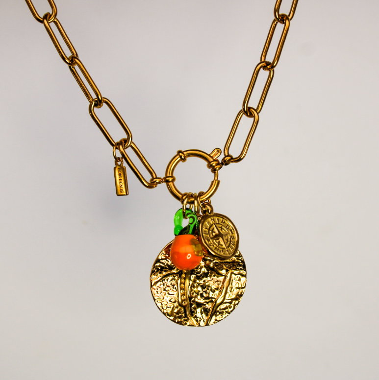 TANGERINE GLASS CHARM