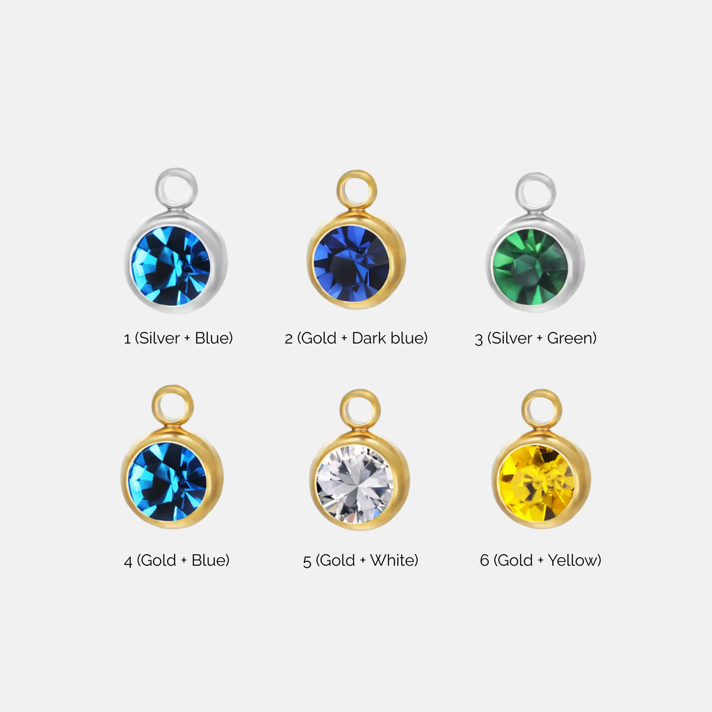 ROUND ZIRCON CHARM